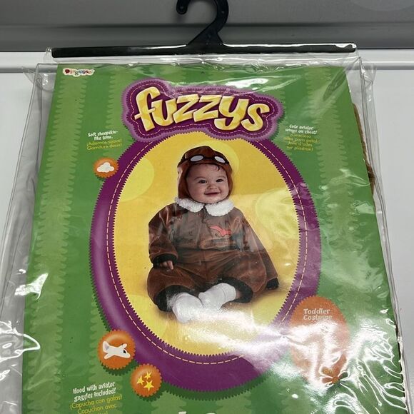 Fuzzys Red Baron Two Piece Set Infant Costume Zipper Hook and Loop 12-18 Months - Picture 14 of 15